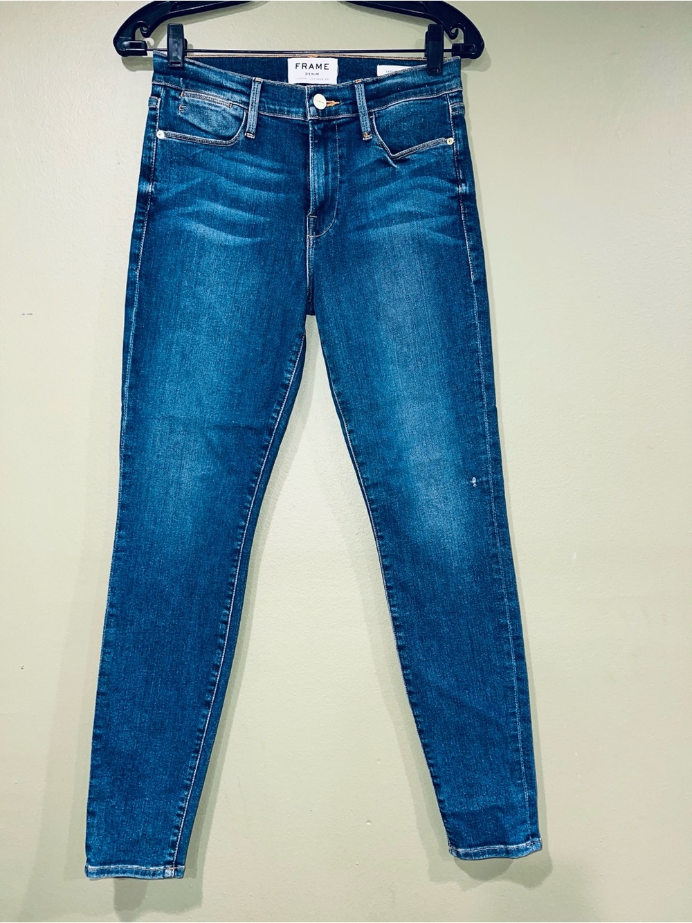 Frame Denim Women's Medium Blue High Rise Skinny Jeans